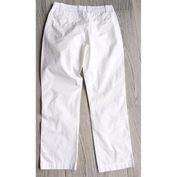 LL Bean Womens White Linen Pants Classic Fit 28x29.5 - Picture 2 of 7